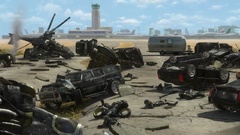 Destruction cars airports artwork