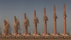 Destruction chimney panoramic demolitions