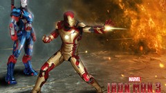 Destruction Iron Man flames superheroes battles iron man 3 