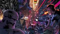 Destruction Skyscrapers X-Men comics marvel comics sentinels
