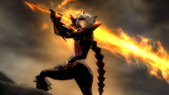 Devil warrior fire sword