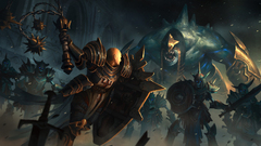 diablo iii crusaders artwork skeleton battle video games Armored