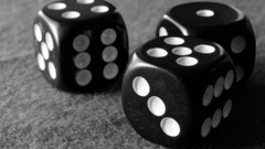 Dice monochrome macro
