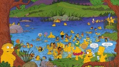 Die The Simpsons cartoons funny lakes fun patty Homer Simpson 