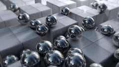 digital art abstract artwork 3d render balls cgi square