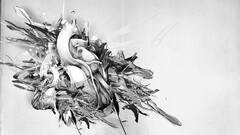 digital art abstract monochrome surreal Simple Background