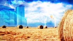 Digital art alien landscapes