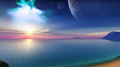 Digital art alien landscapes