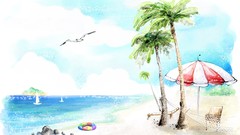 Digital art artwork palm