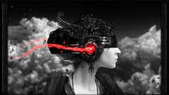 digital art artwork tears Women fantasy art selective coloring