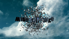 digital art artwork Typography sky clouds blue background