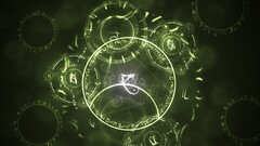 digital art circle abstract Green