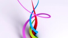 digital art colorful abstract shapes white background simple