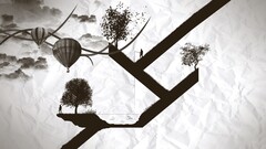 digital art hot air balloons abstract monochrome vehicle Plants