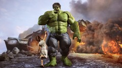 Digital art Hulk (comic character)