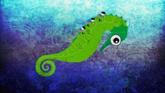 Digital art seahorses
