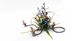 digital art shapes abstract white background Simple Background