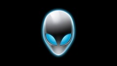 digital art Simple Background Aliens cyan black background
