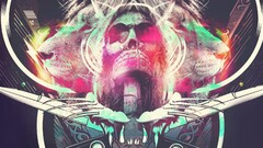 digital art skull surreal