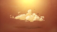 digital art sky clouds