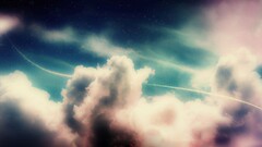 digital art space art clouds Stars sky