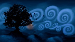 Digital art Trees wind