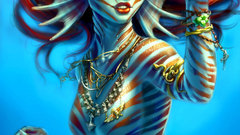 Digital art Undine underwater