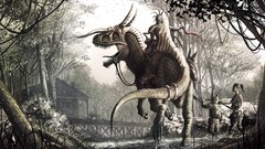 Dinosaurs artwork fantasy art
