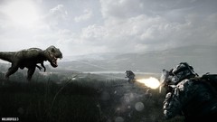 Dinosaurs battlefield 3 Marines fake Tyrannosaurus Rex