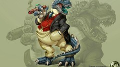 Dinosaurs cigars digital art