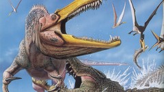 Dinosaurs Crocodiles artwork Suchomimus