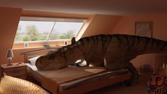 Dinosaurs fish bedroom tyrannosaurus