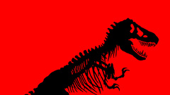 Dinosaurs red background Art