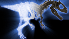 Dinosaurs skeletons abstract light