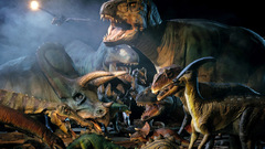 Dinosaurs tyrannosaurus Rex triceratops