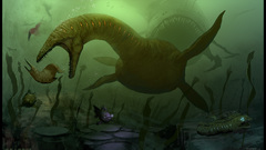 Dinosaurs underwater