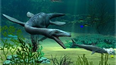 Dinosaurs underwater fans creatures fantasy art