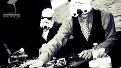 DJ Star Wars: The Clone Wars monochrome justice musicians music 