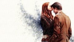 Doctor Who kissing fan art redheads artwork matt smith eleventh 
