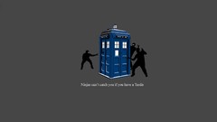 Doctor Who tardis minimalistic ninjas ninjas cant catch you if