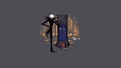 Doctor Who The Nightmare Before Christmas tardis minimalistic 