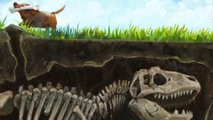 Dogs Bones Dinosaurs funny skeletons fossil