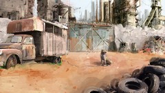 Dogs digital art fantasy art deserts