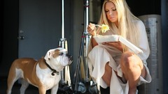Dogs eating sophie monk panties upskirt