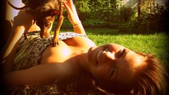 Dogs legs outdoors smiling boobs