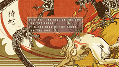 Dogs Okami artwork Dragons