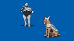 Dogs Robots Robocop funny minimalistic Glennz