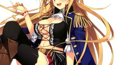 Dogs white background blondes blush long hair anime girls 