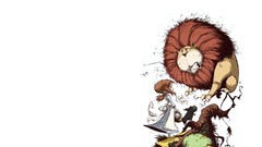 Dogs white background The Wizard of Oz scared Cowardly Lion 