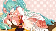 Dolls Anime anime girls Bunnies blue eyes hatsune miku vocaloid 